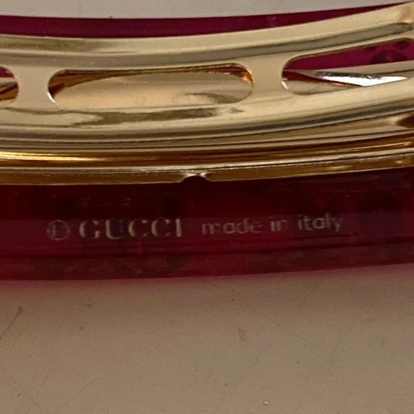Gucci Fuchsia Crystal Hair Clip COMES WITH BOX - Picture 3 of 7